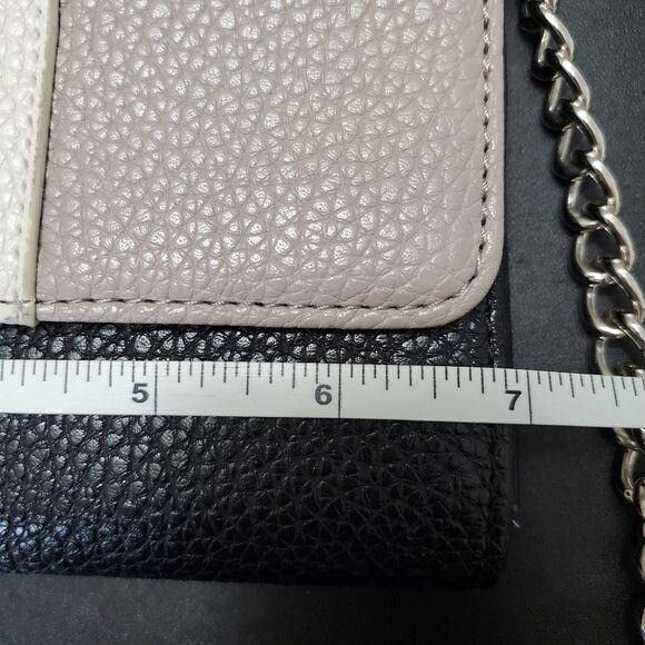 Nine West black Tan and Cream Crossbody Bag Silver Tone Accents - Picture 3 of 8